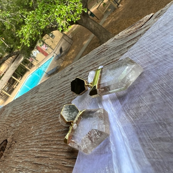 Quartz Point Statement Earrings - New - Picture 13 of 16